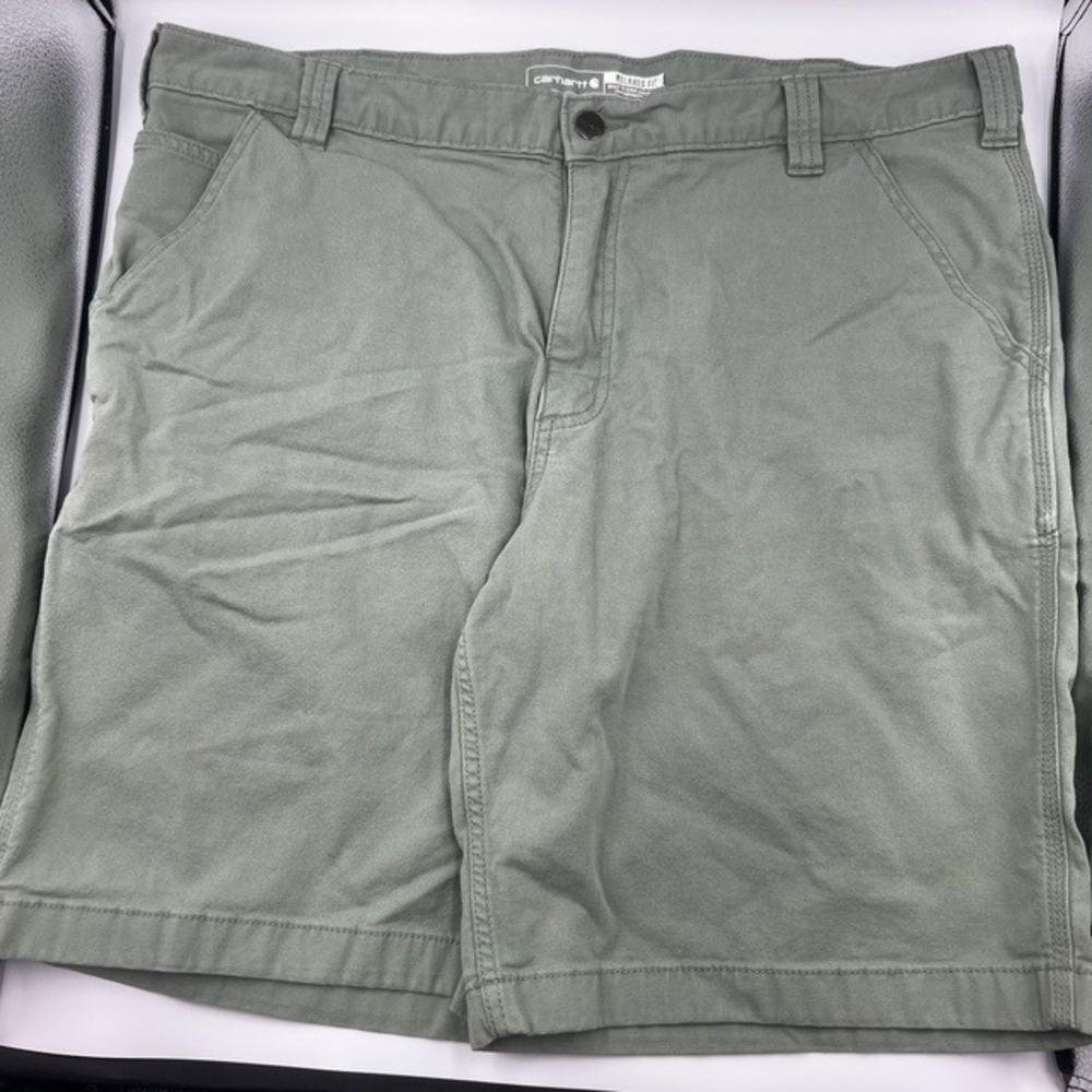 Carhartt Men's Relaxed Fit Rugged Flex 9" Sager Green Canvas Shorts Size 40